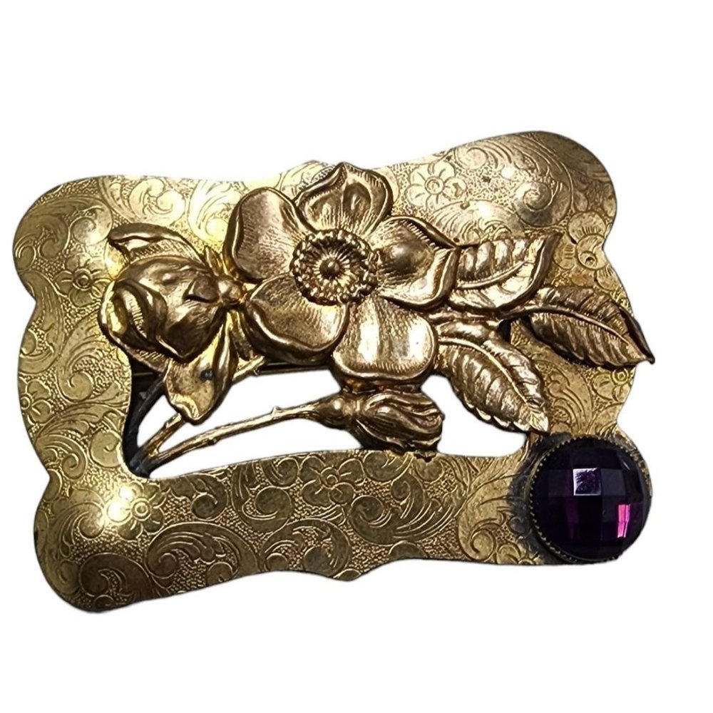 Antique Beautiful Victorian Sash Pin Brooch (A2598)